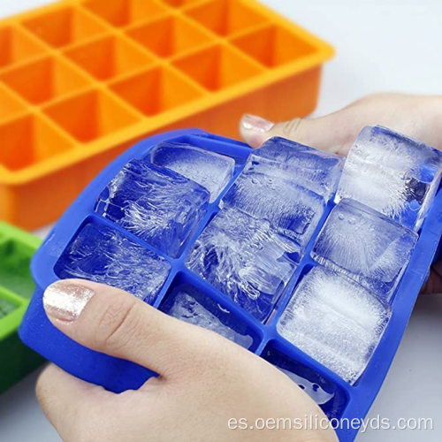 Moldes de bandejas de cubo de hielo de silicona personalizado